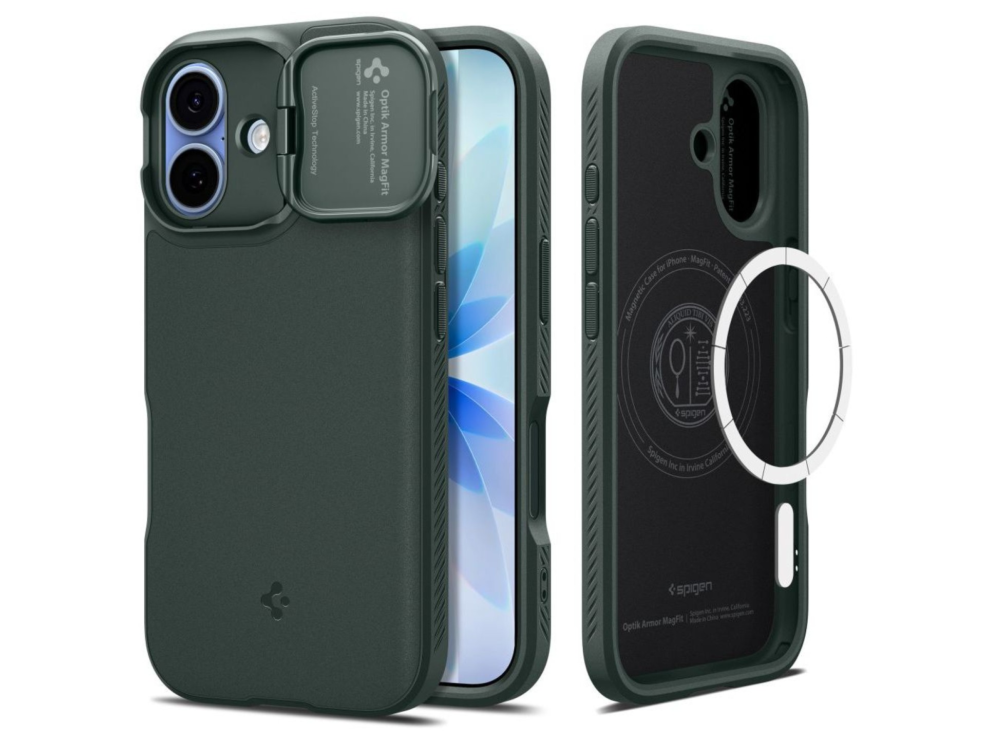 Funda Spigen Optik Armor MagSafe para iPhone 17 - Verde