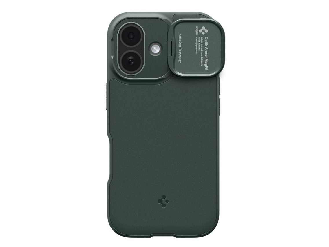 Funda Spigen Optik Armor MagSafe para iPhone 17 - Verde