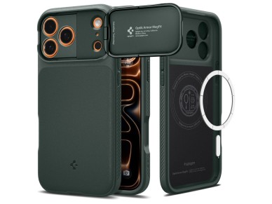 Spigen Optik Armor MagSafe Case for iPhone 17 Pro Max - Green Spigen Optik Armor MagSafe Case for iPhone 17 Pro Max - Green