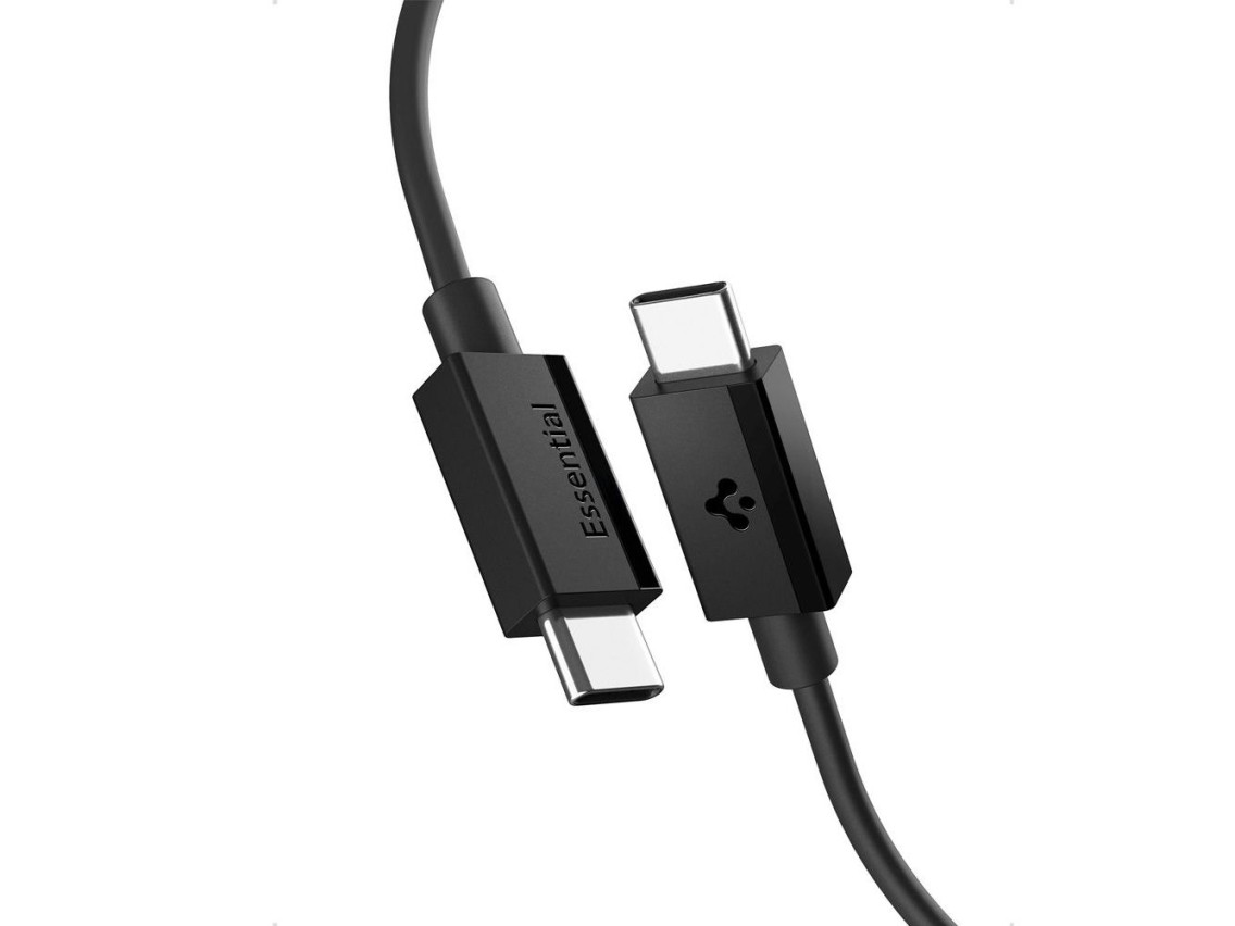 Cable USB-C Spigen EB6010CC de 60 W y 100 cm - Negro