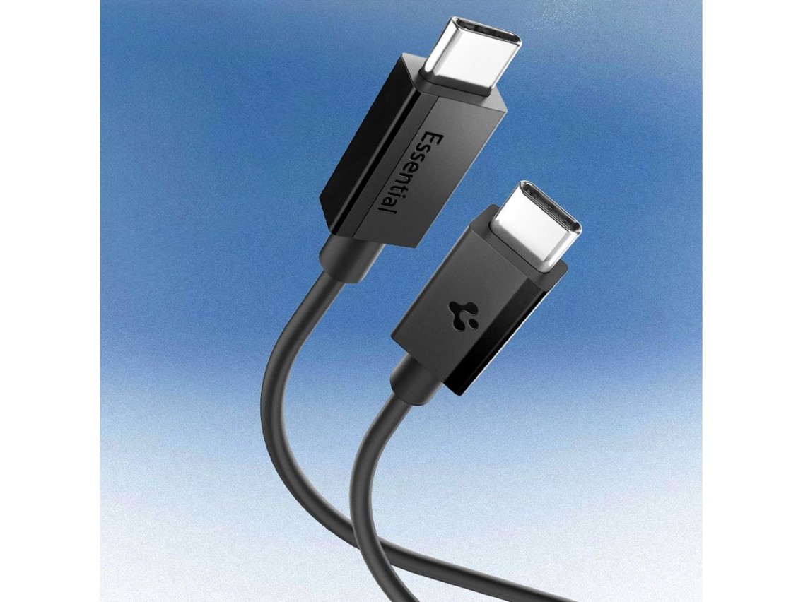 Cable USB-C Spigen EB6010CC de 60 W y 100 cm - Negro