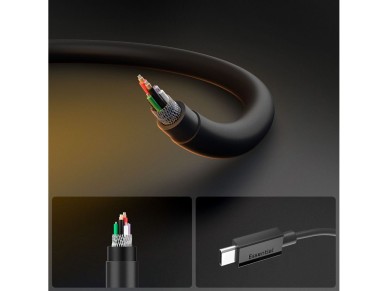 Cable USB-C Spigen EB6010CC de 60 W y 100 cm - Negro