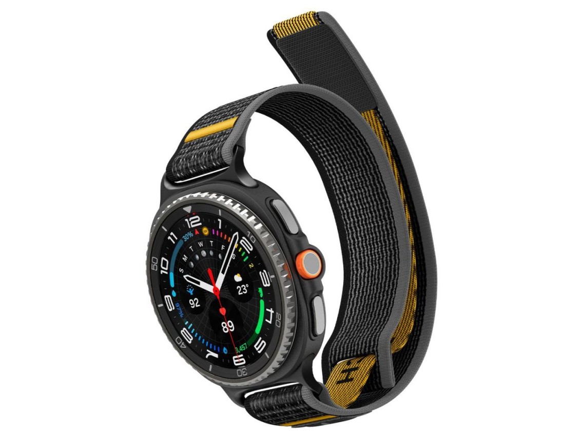 Pulseira Spigen Athlex Air para Samsung Galaxy Watch 40/44/46mm - Preta e Amarela