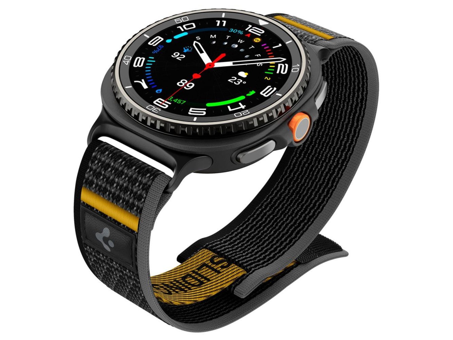 Pulseira Spigen Athlex Air para Samsung Galaxy Watch 40/44/46mm - Preta e Amarela
