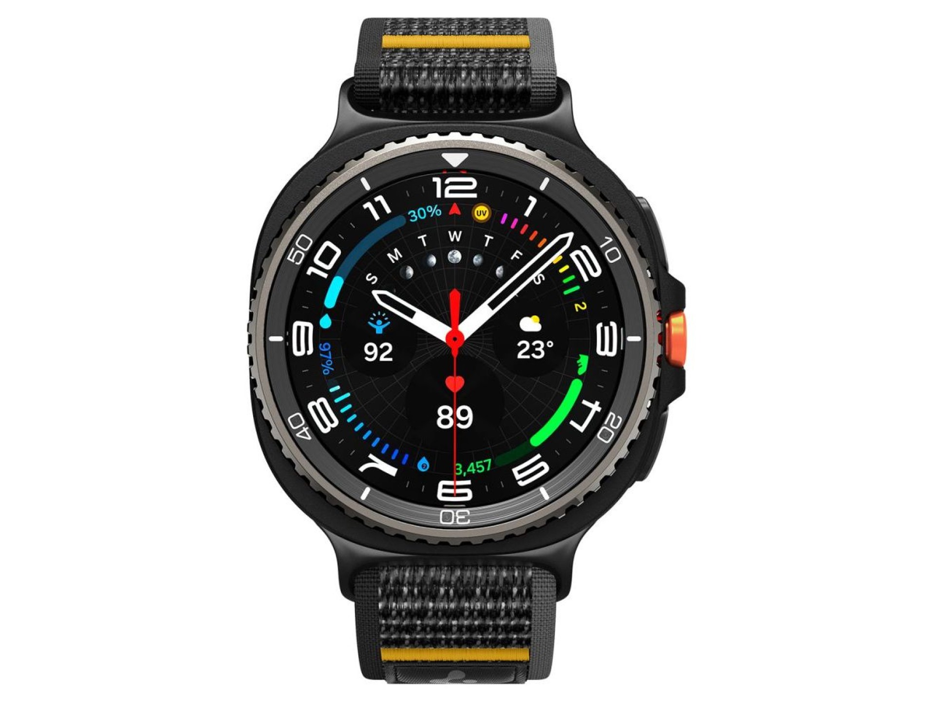 Pulseira Spigen Athlex Air para Samsung Galaxy Watch 40/44/46mm - Preta e Amarela