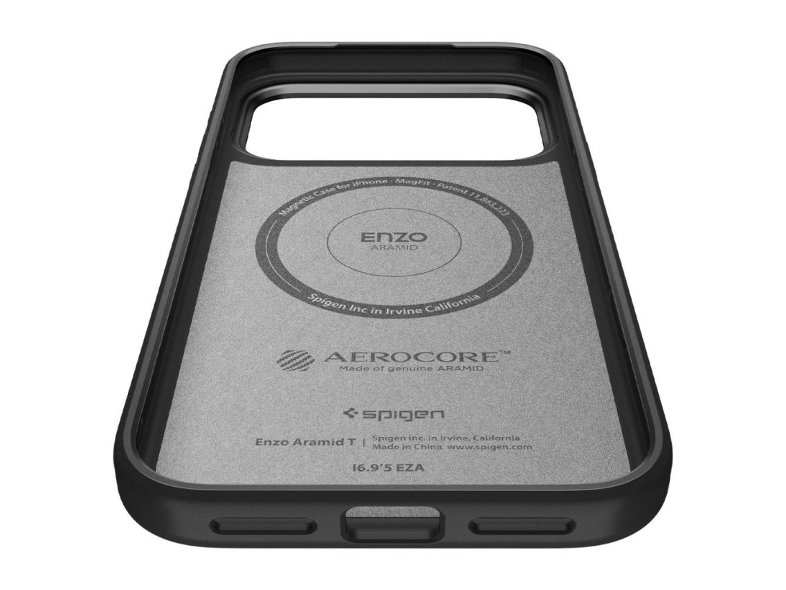 Capa Spigen Enzo Aramid "T" MagSafe para iPhone 17 Pro - preta