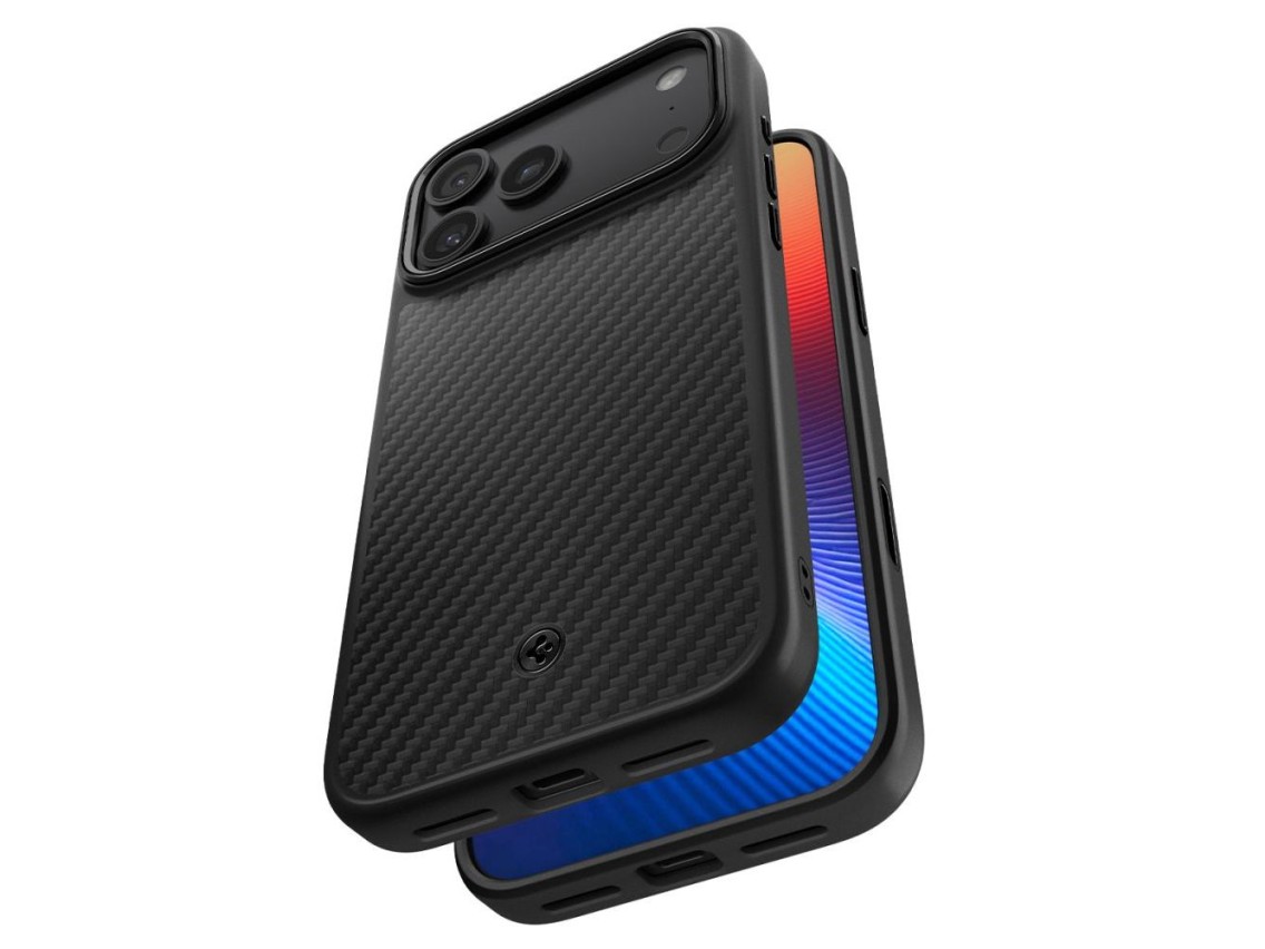 Capa Spigen Enzo Aramid "T" MagSafe para iPhone 17 Pro - preta