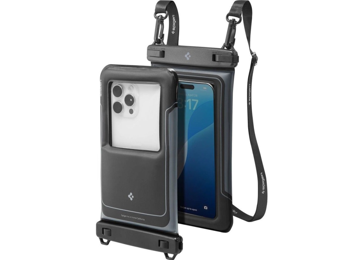 Capa � prova d'�gua Spigen A611P (pacote com 2) - preto fosco