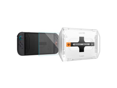Spigen Glas.Tr "EZ FIT" Pel�cula de Vidro Temperado (2 unidades) para Nintendo Switch 2 - Transparen
