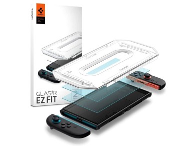 Spigen Glas.Tr "EZ FIT" Pel�cula de Vidro Temperado (2 unidades) para Nintendo Switch 2 - Transparen