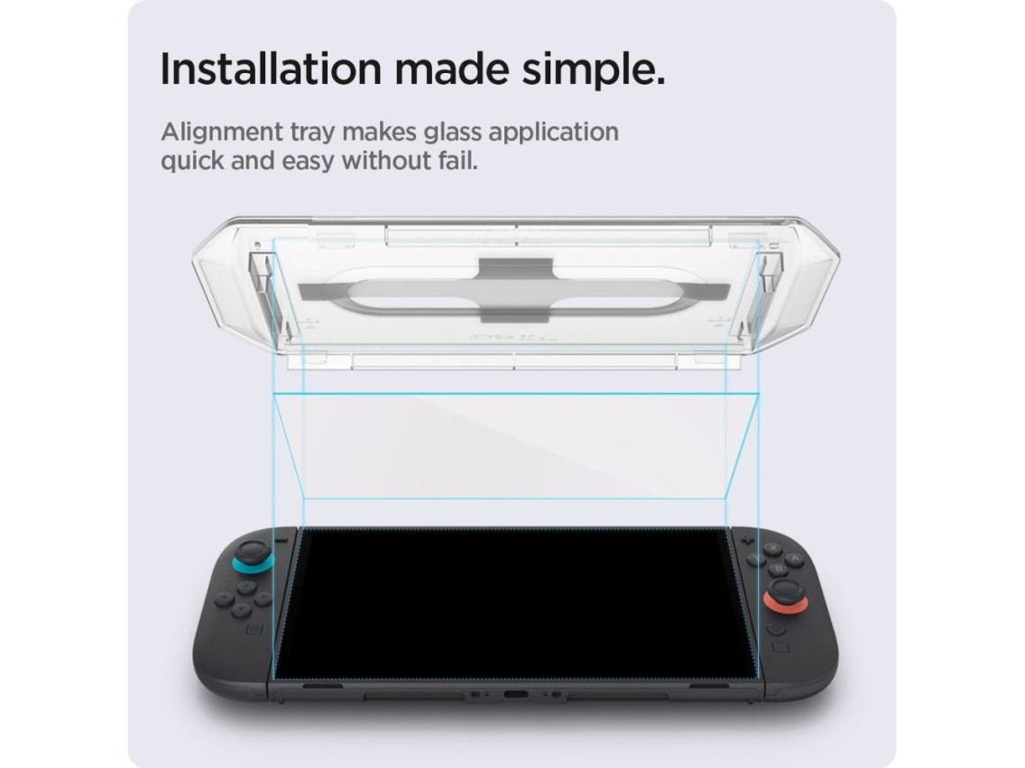 Spigen Glas.Tr "EZ FIT" Película de Vidro Temperado (2 unidades) para Nintendo Switch 2 - Transparen