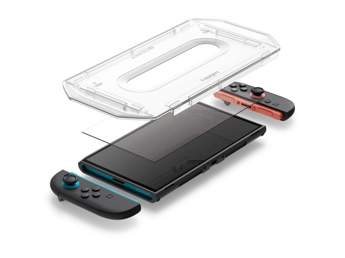 Spigen Glas.Tr "EZ FIT" Película de Vidro Temperado (2 unidades) para Nintendo Switch 2 - Transparen