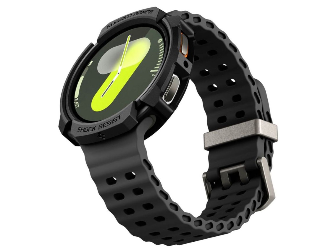Spigen Rugged Armor Case for Samsung Galaxy Watch 8 44mm - Matte Black