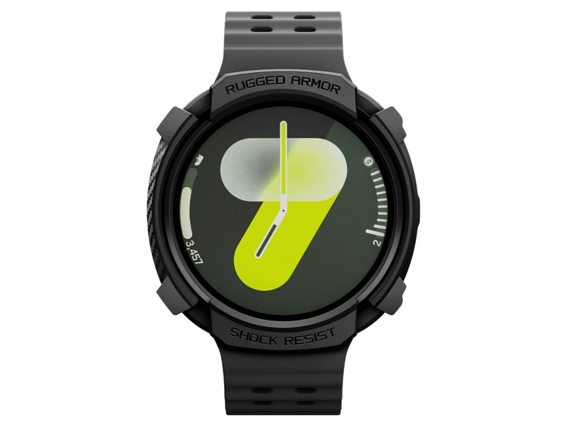 Spigen Rugged Armor Case for Samsung Galaxy Watch 8 44mm - Matte Black