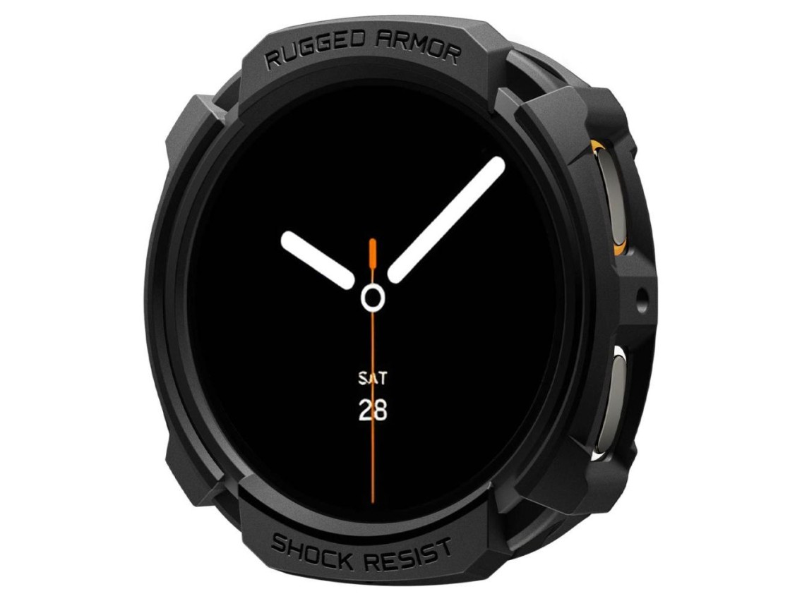 Spigen Rugged Armor Case for Samsung Galaxy Watch 8 44mm - Matte Black