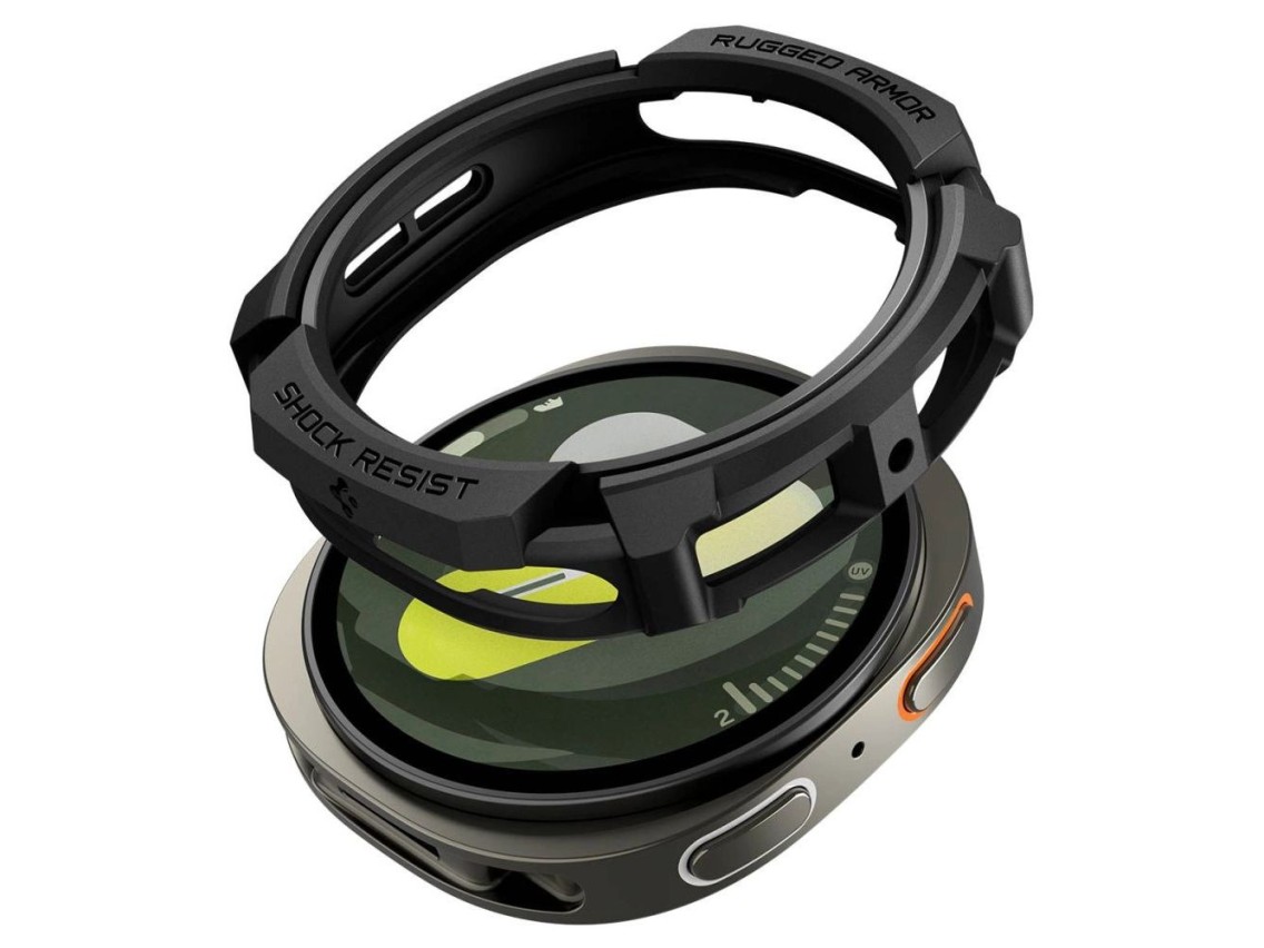 Spigen Rugged Armor Case for Samsung Galaxy Watch 8 44mm - Matte Black