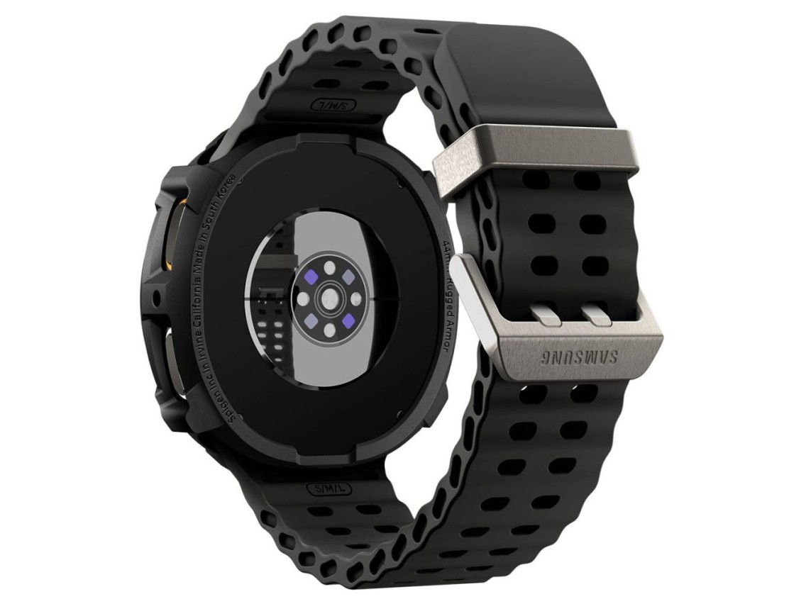 Spigen Rugged Armor Case for Samsung Galaxy Watch 8 44mm - Matte Black