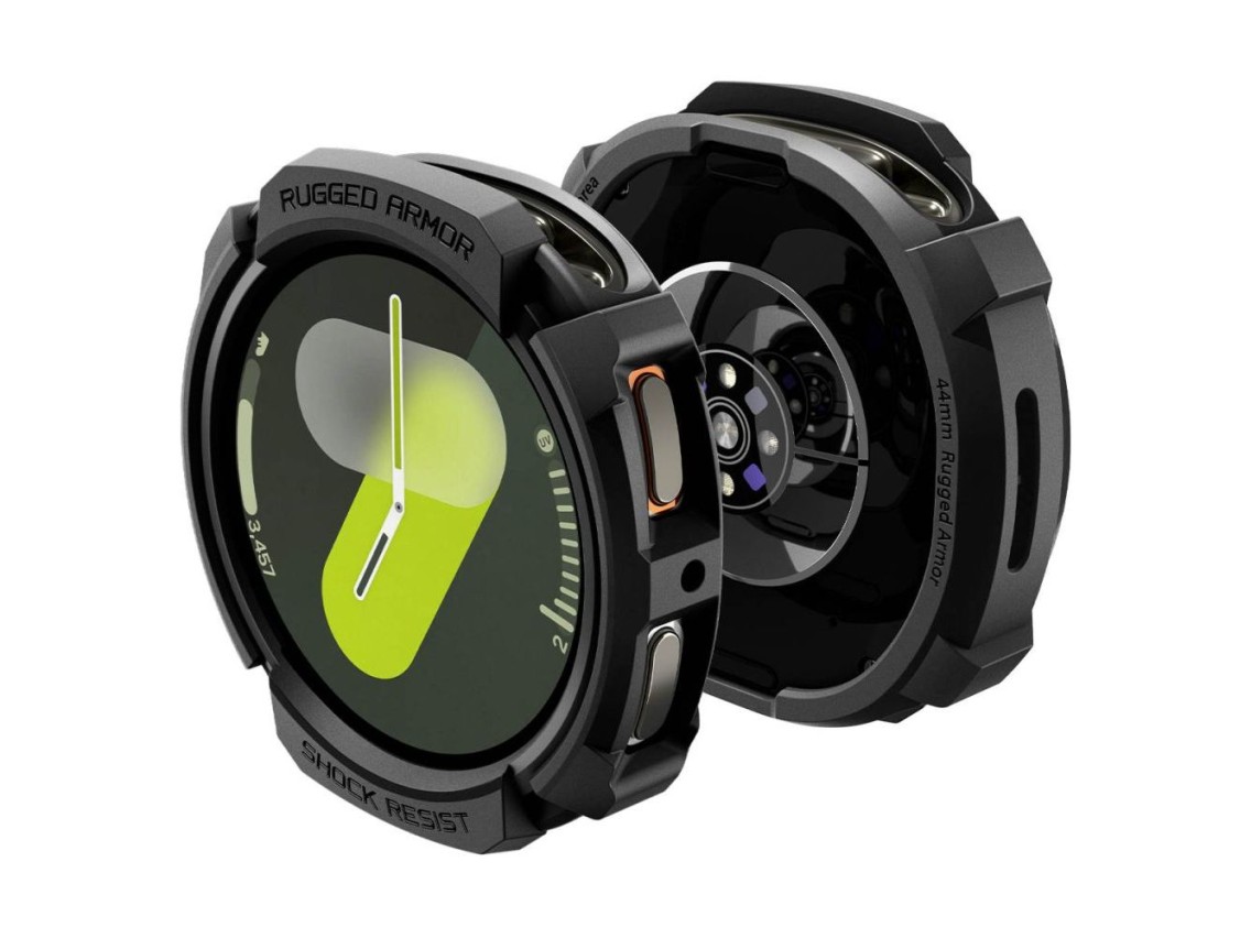 Spigen Rugged Armor Case for Samsung Galaxy Watch 8 44mm - Matte Black