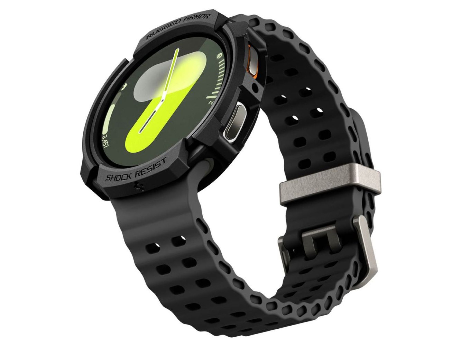 Funda Spigen Rugged Armor para Samsung Galaxy Watch 8 de 40 mm - Negro mate