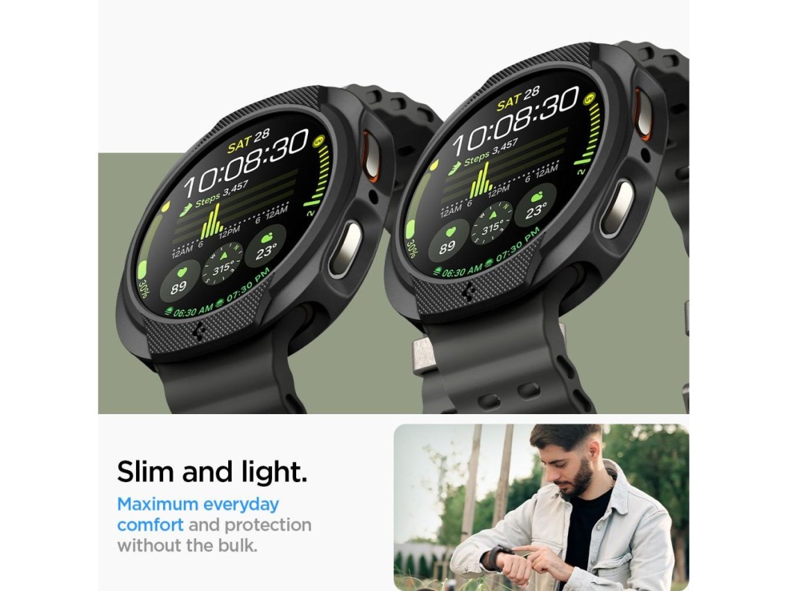 Funda Spigen Liquid Air para Samsung Galaxy Watch 8 de 44 mm - Negro mate
