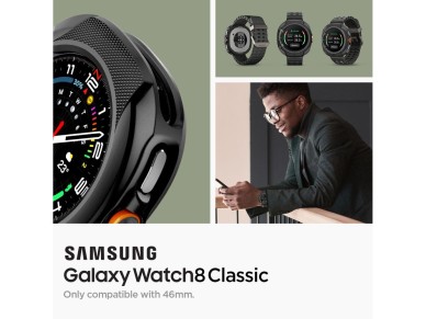 Spigen Liquid Air Case for Samsung Galaxy Watch 8 Classic 46mm - Black Spigen Liquid Air Case for Samsung Galaxy Watch 8 Classic 46mm - Black