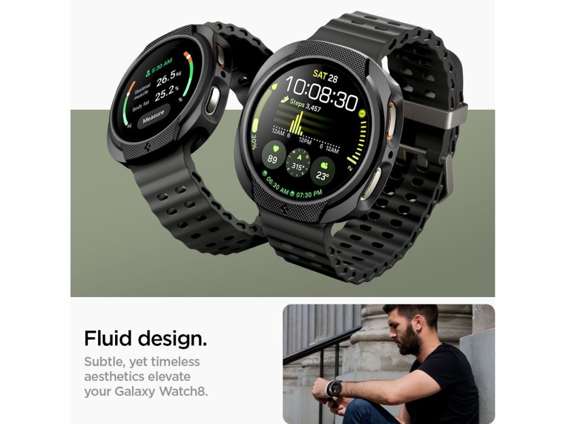Funda Spigen Liquid Air para Samsung Galaxy Watch 8 de 44 mm - Negro mate