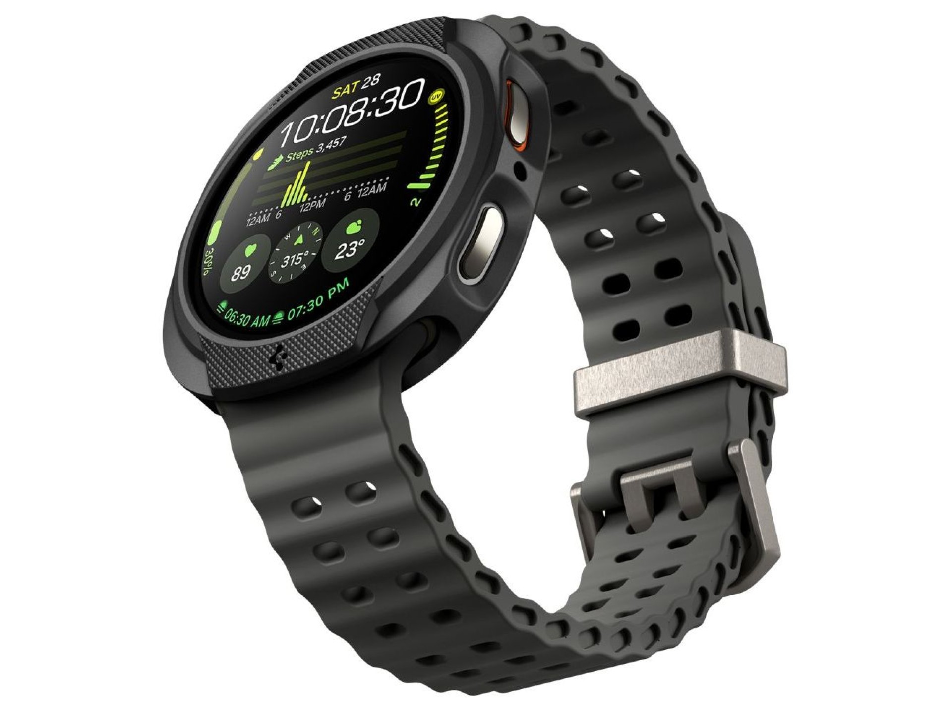 Funda Spigen Liquid Air para Samsung Galaxy Watch 8 de 44 mm - Negro mate