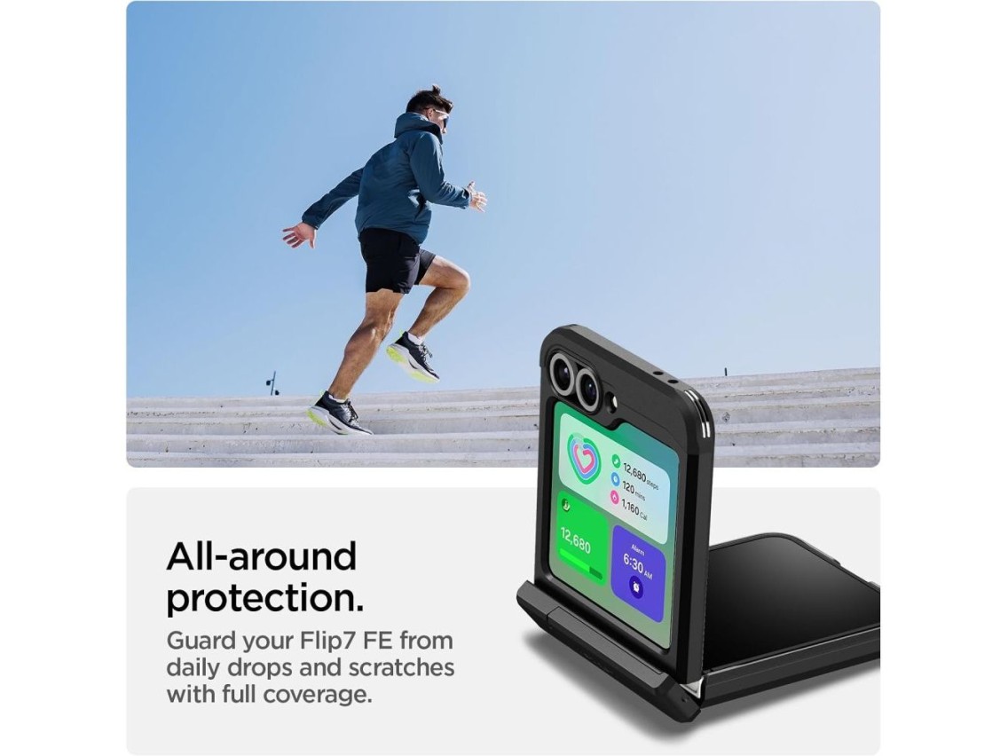 Capa Spigen Tough Armor Pro Mag MagSafe para Samsung Galaxy Z Flip 6 / 7 FE - Preta