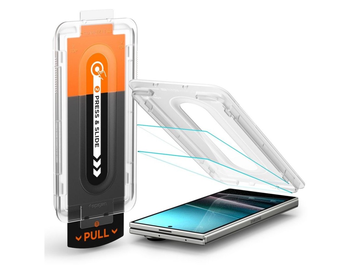 Paquete de 2 protectores de pantalla de vidrio templado Spigen Glas.TR EZ Fit Pro HD para Samsung Ga