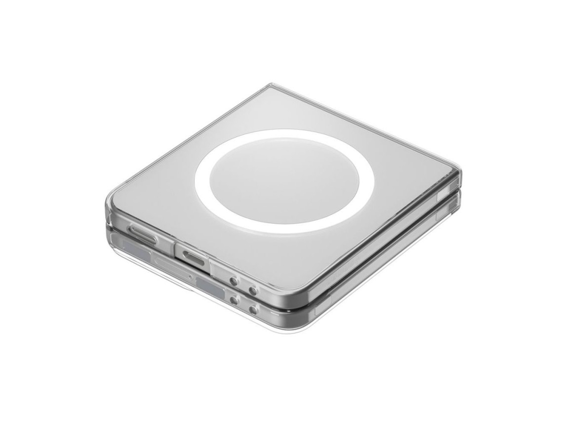 Capa Spigen AirSkin Mag MagSafe para Samsung Galaxy Z Flip 7 - Transparente e Branca