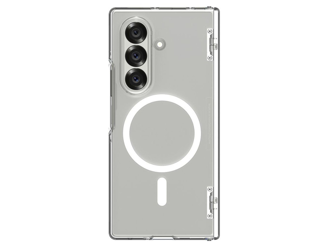 Funda Spigen Tough Armor Pro Mag MagSafe para Samsung Galaxy Z Fold 7 - Transparente y blanca