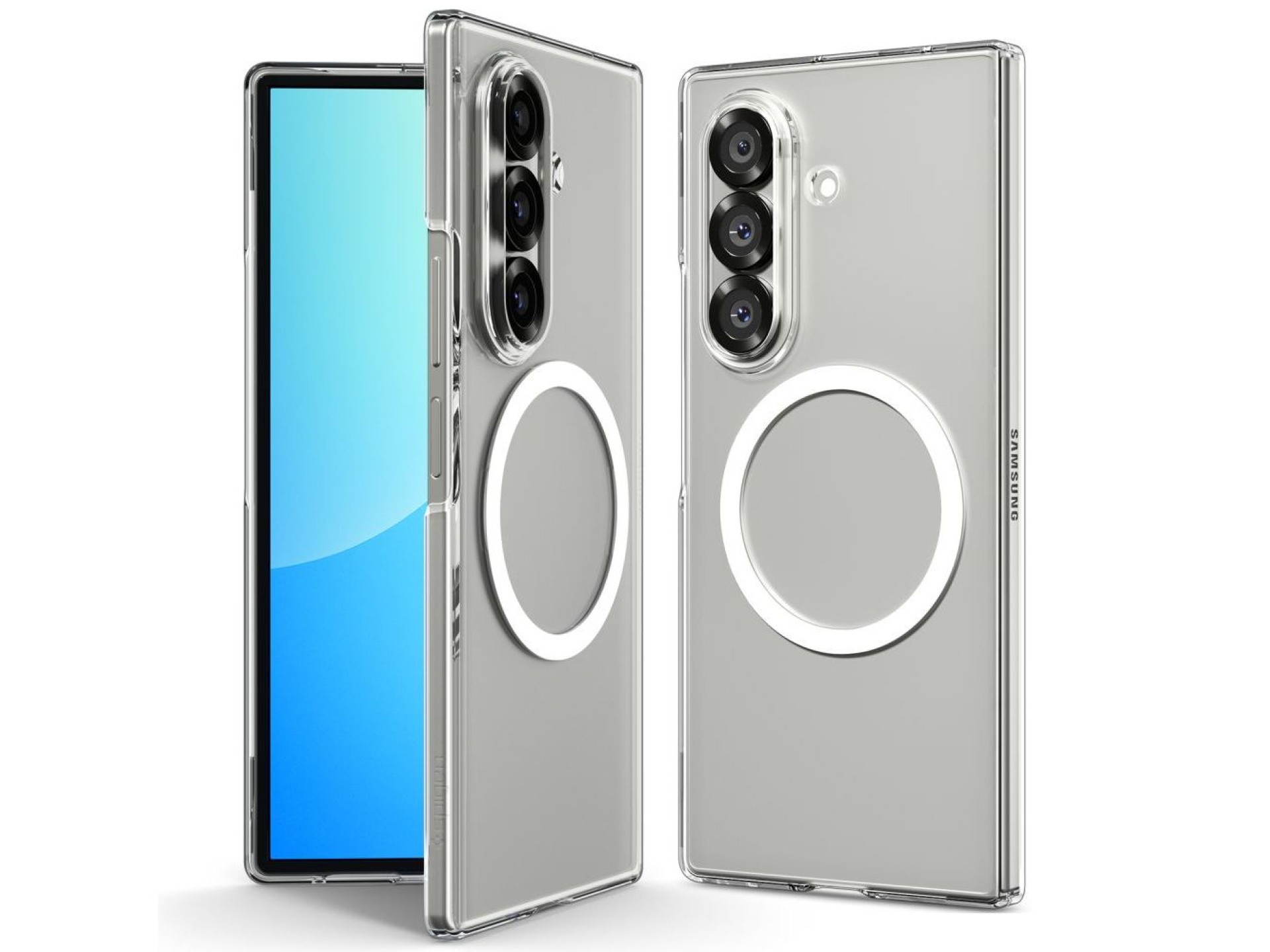 Spigen AirSkin Mag MagSafe Case for Samsung Galaxy Z Fold 7 - Clear and White