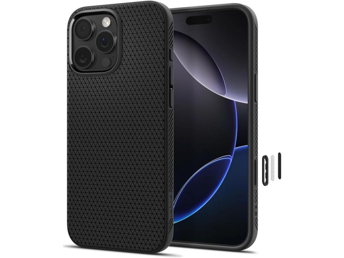 Capa Spigen Liquid Air "T" MagSafe para iPhone 16 Pro Max - Preto Fosco