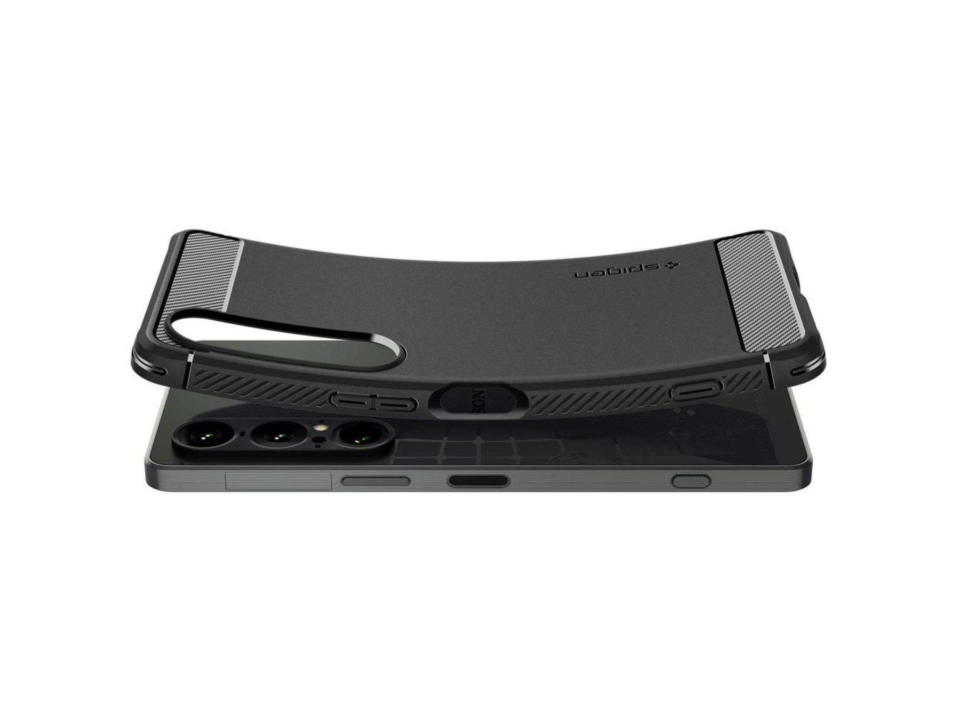 Capa Spigen Rugged Armor para Sony Xperia 1 VII - Preto Fosco