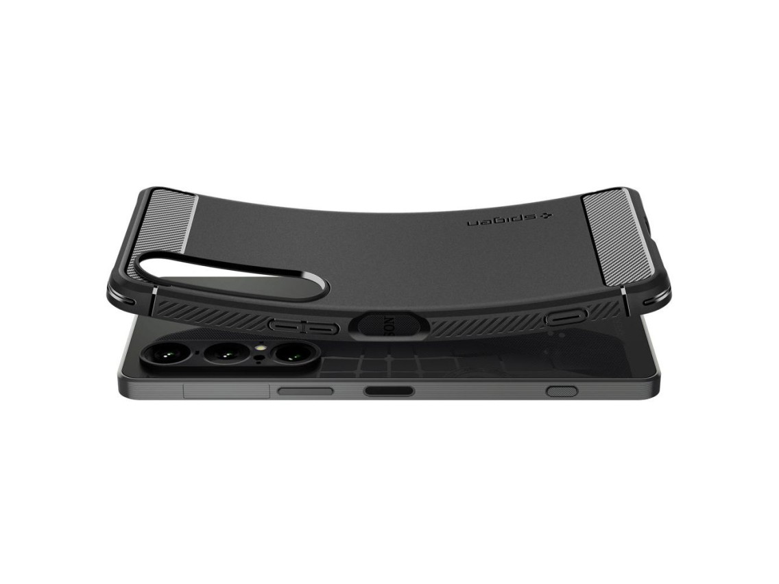 Capa Spigen Rugged Armor para Sony Xperia 1 VII - Preto Fosco