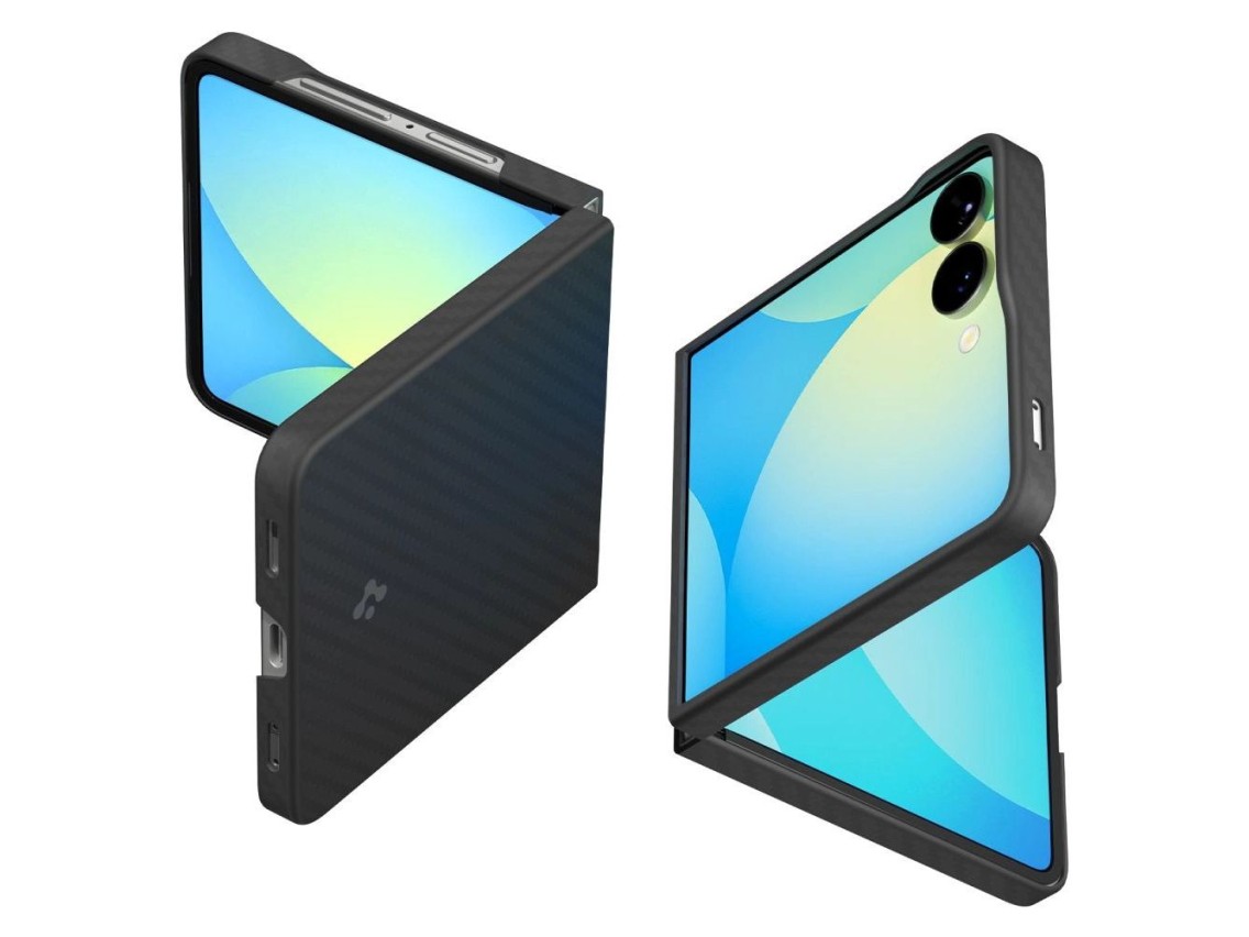 Capa Spigen AirSkin Aramid para Samsung Galaxy Z Flip 7 - Preta