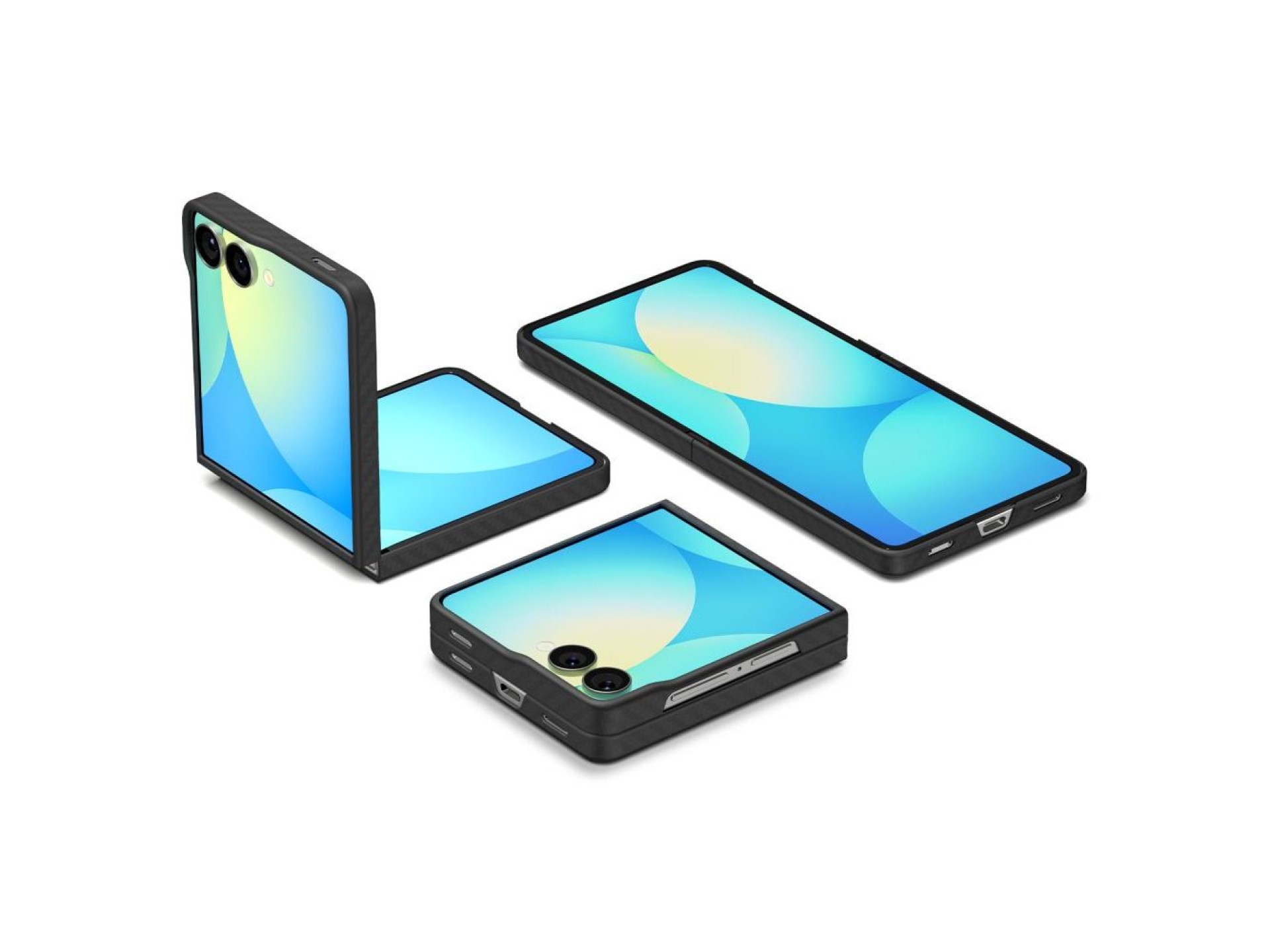 Capa Spigen AirSkin Aramid para Samsung Galaxy Z Flip 7 - Preta