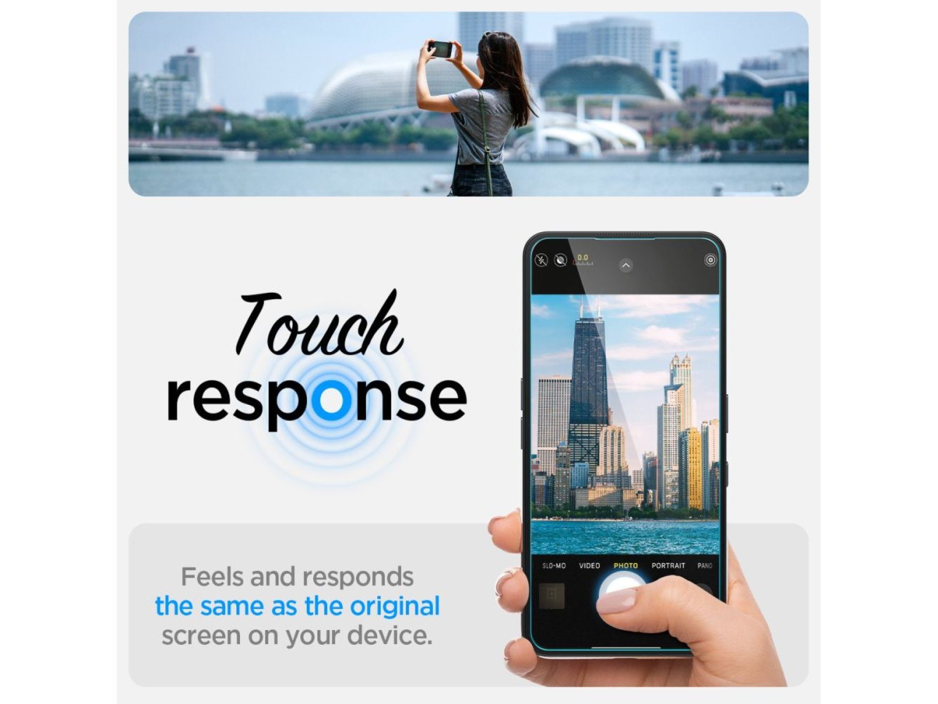 Protector de pantalla de vidrio templado Spigen Glas.tR EZ Fit para iPhone 3A / 3A Pro - Transparent