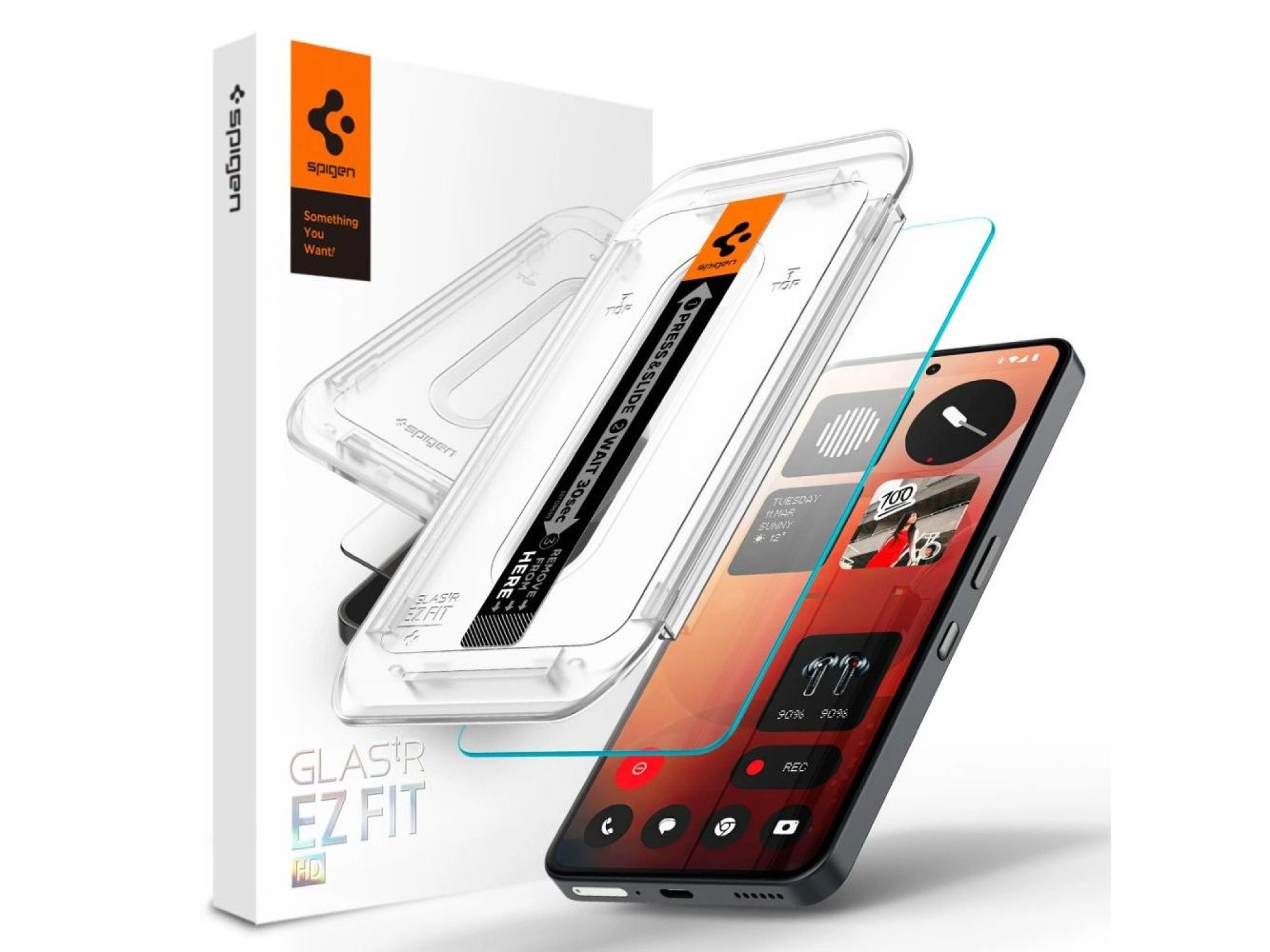 Protector de pantalla de vidrio templado Spigen Glas.tR EZ Fit para iPhone 3A / 3A Pro - Transparent