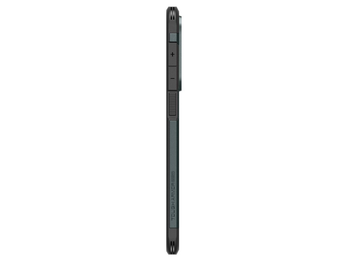 Funda Spigen Tough Armor MagSafe para Samsung Galaxy S25 Edge - Verde/Negro