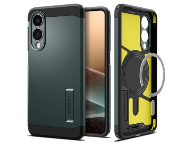 Spigen Tough Armor MagSafe Case for Samsung Galaxy S25 Edge - Green/Black