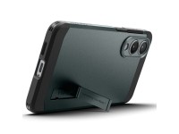 Funda Spigen Tough Armor MagSafe para Samsung Galaxy S25 Edge - Verde/Negro