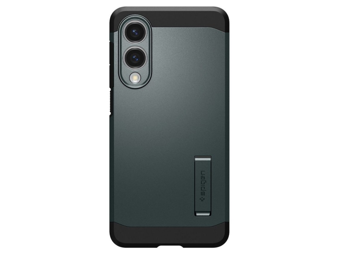 Funda Spigen Tough Armor MagSafe para Samsung Galaxy S25 Edge - Verde/Negro