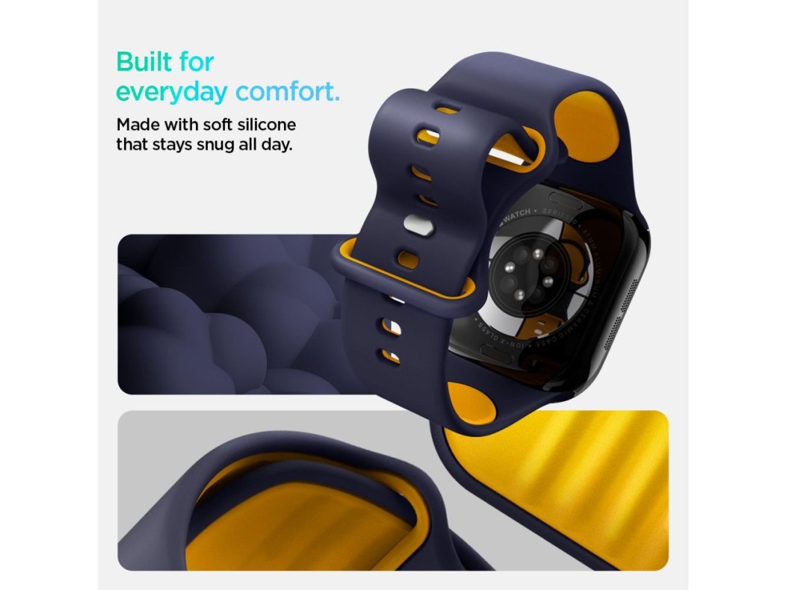 Correa Spigen Nano Pop para Apple Watch de 40/41/42 mm - Azul marino/Naranja