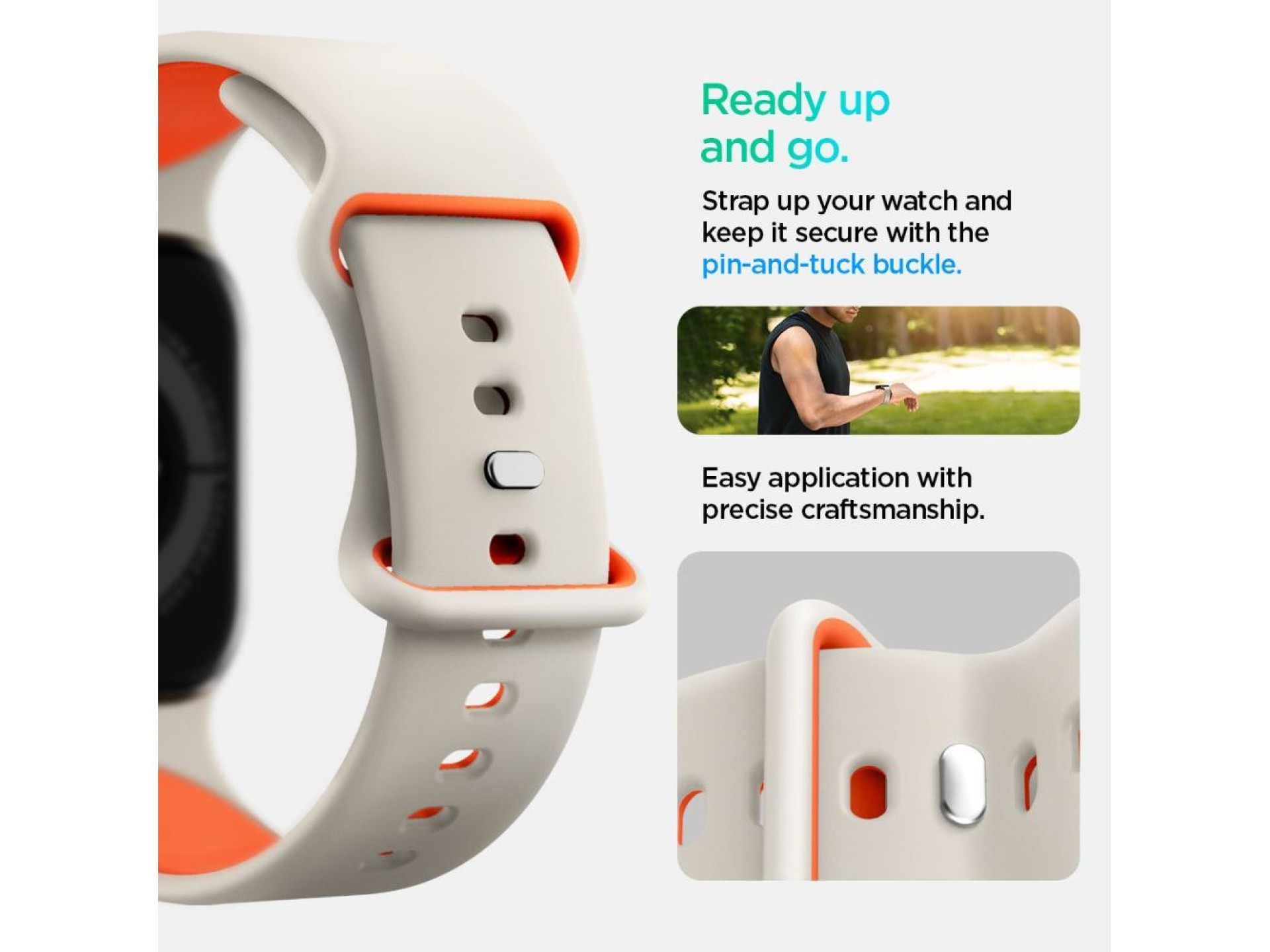 Correa Spigen Nano Pop para Apple Watch de 40/41/42 mm - Beige