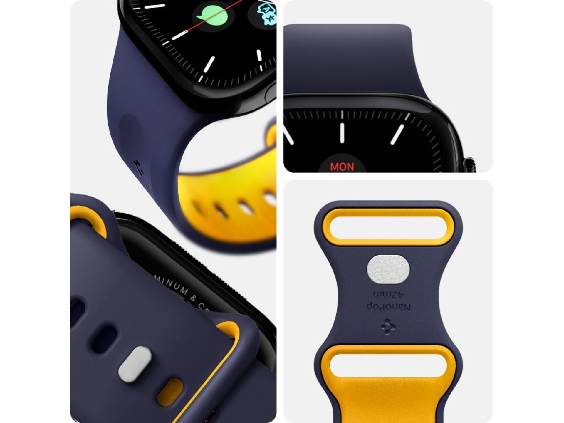Correa Spigen Nano Pop para Apple Watch de 40/41/42 mm - Azul marino/Naranja