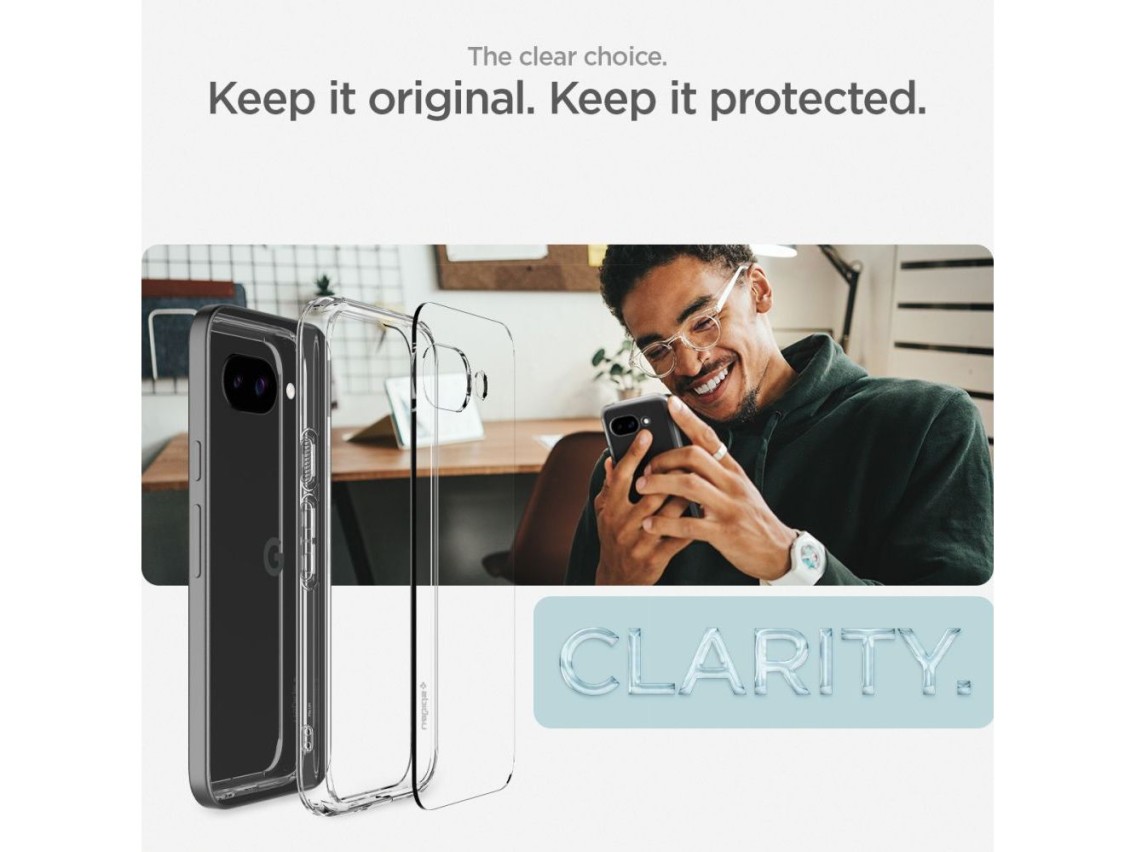 Capa Spigen Ultra Hybrid para Google Pixel 9A - Transparente