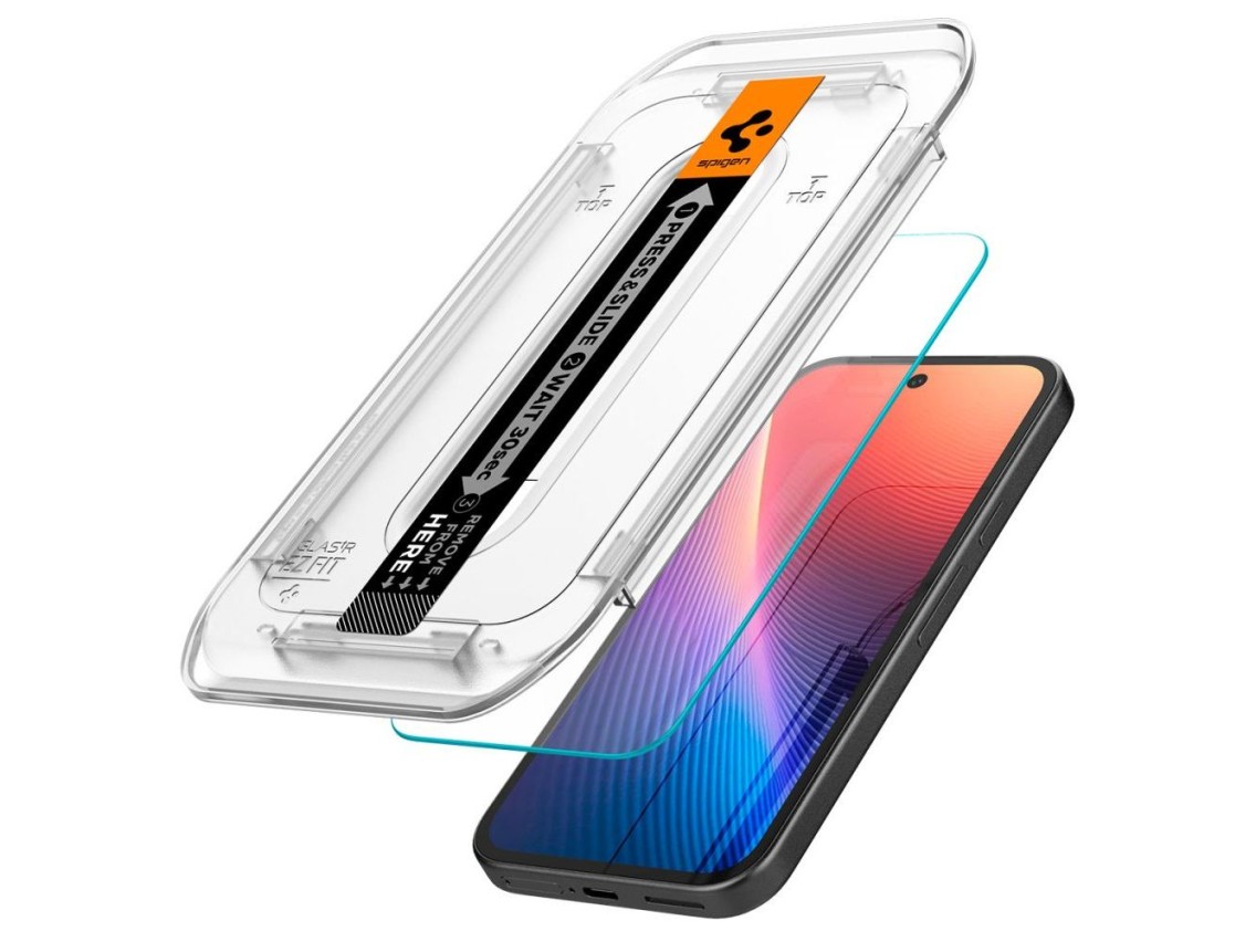 Paquete de 2 protectores de pantalla de vidrio templado Spigen Glas.TR "Ez Fit" para Google Pixel 9A