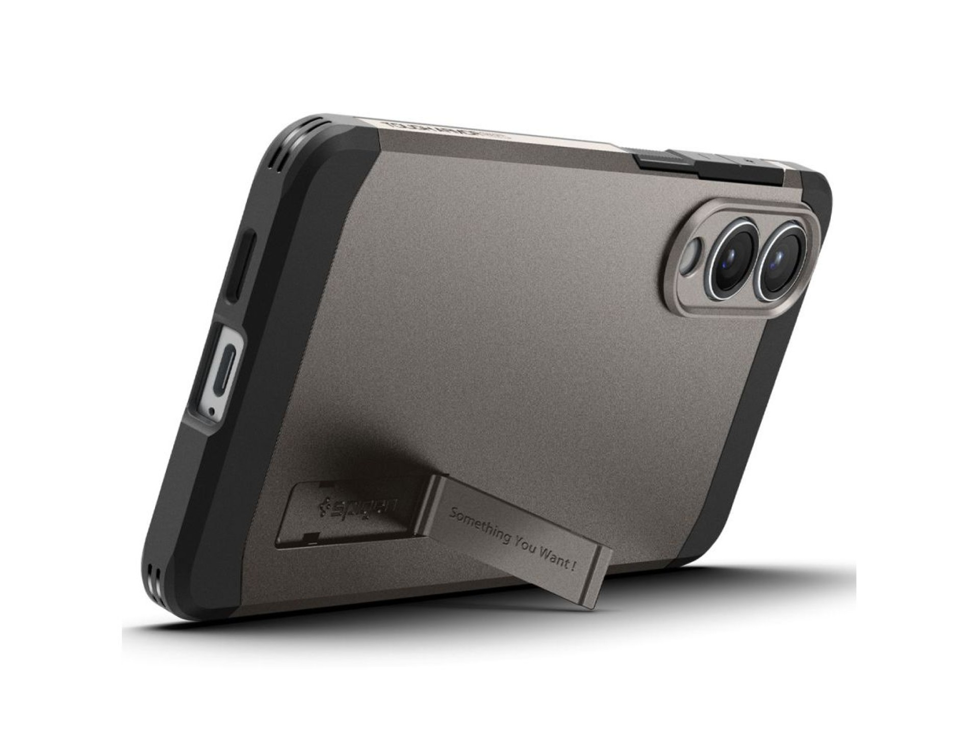 Funda Spigen Tough Armor MagSafe para Samsung Galaxy S25 Edge - Gris/Negro