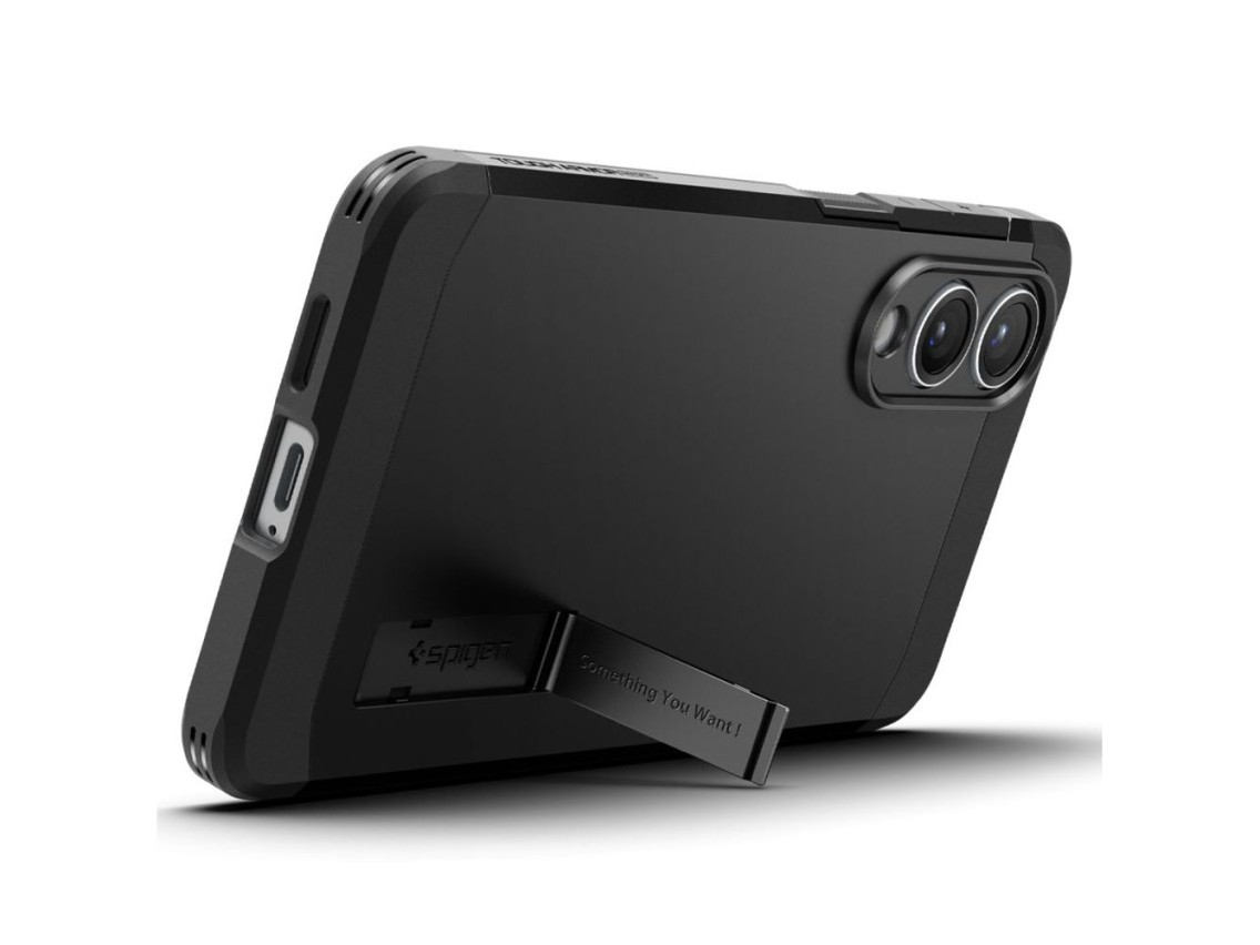 Funda Spigen Tough Armor MagSafe para Samsung Galaxy S25 Edge - negra